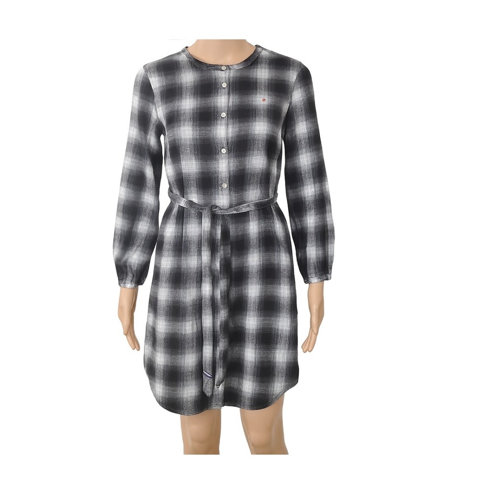 Tommy Hilfiger Shirt Dress Plaid Long Sleeve Casual Campcore Cabincore Size XS